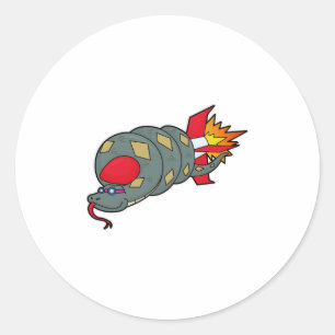 Pegatina Redonda Snack con Rocket
