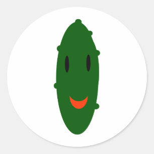 Pegatina Redonda Snack Pickle