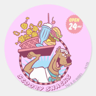 Pegatina Redonda "Snacks Scooby-Doo"
