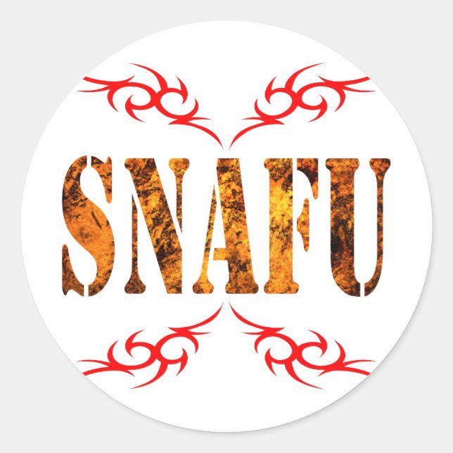 PEGATINA REDONDA SNAFU (Anverso)