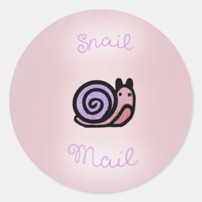 Pegatina Redonda ‘snail mail’ sticker set (Anverso)