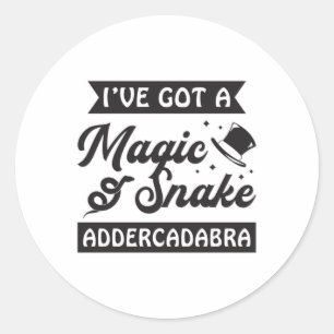 Pegatina Redonda Snakers Reptile Snakers Cobra Mascota Gift