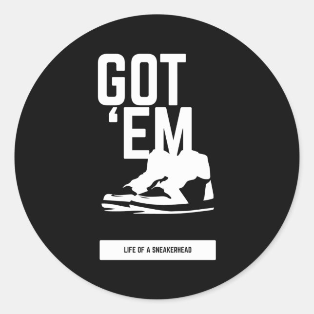 Pegatina Redonda Sneakerhead Tiene Em (Anverso)