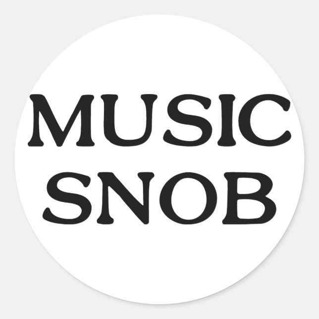 Pegatina Redonda Snob de música (Anverso)