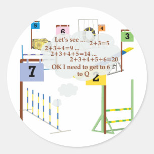 Pegatina Redonda Snooker Math