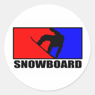 Pegatina Redonda snowboard