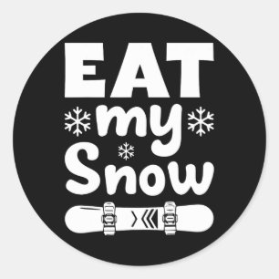 Pegatina Redonda Snowboard Come Mi Nieve Camisa De Snowboard Para M