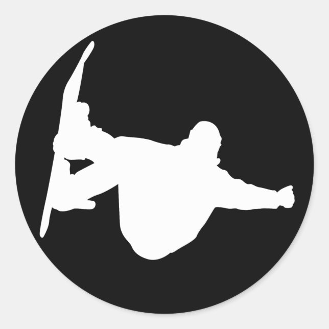 Pegatina Redonda snowboard de Guay (Anverso)