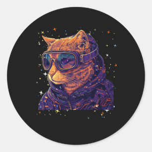 Pegatina Redonda Snowboard Goggles Funny Esquí Snowboardin