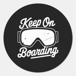 Pegatina Redonda Snowboard Lover Humor Design Funny Snowboard