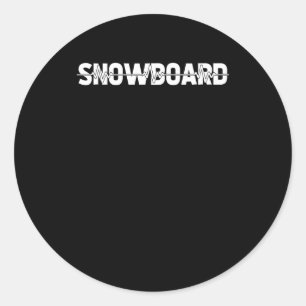 Pegatina Redonda Snowboard Snowboard Deportes de invierno - Ekg Hea