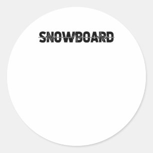 Pegatina Redonda Snowboard Snowboard Deportes de invierno - Ekg Hea