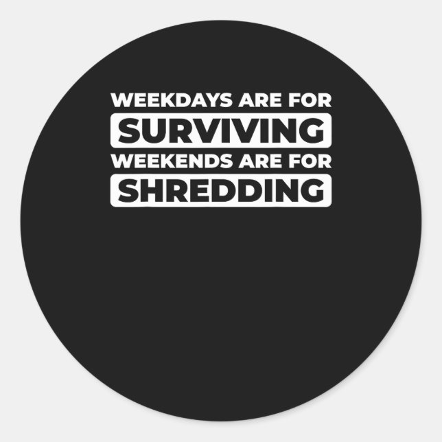 Pegatina Redonda Snowboard Snowboard Deportes de invierno - Snowboa (Anverso)