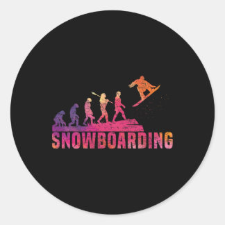 Pegatina Redonda Snowboard Snowboard Evolution Freestyle Snowboa