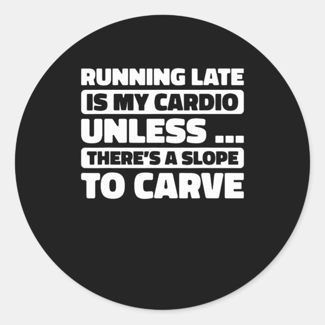 Pegatina Redonda Snowboard Snowboard - Snowboard Deportes de invier (Anverso)