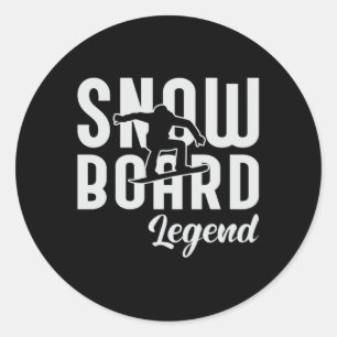 Pegatina Redonda Snowboard Snowboard Snowboard Snowboard Snowboarde