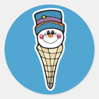 Pegatina Redonda snowcone