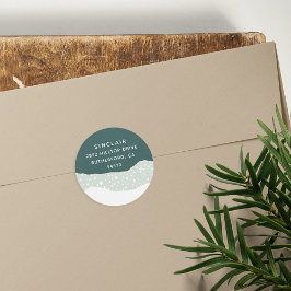 Pegatina Redonda Snowdrit | Dirección de devolución de vacaciones