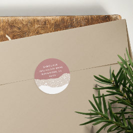 Pegatina Redonda Snowdrit | Dirección de devolución de vacaciones