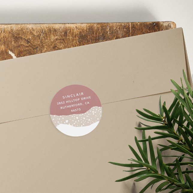 Pegatina Redonda Snowdrit | Dirección de devolución de vacaciones (Subido por el creador)