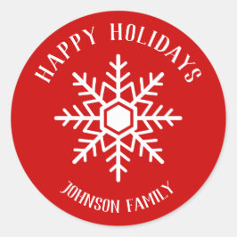 Pegatina Redonda Snowflake