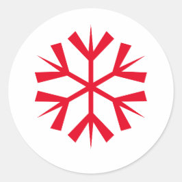 Pegatina Redonda Snowflake
