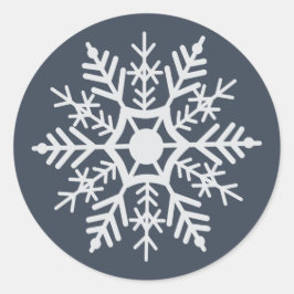 Pegatina Redonda Snowflake