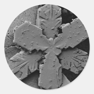 Pegatina Redonda Snowflake