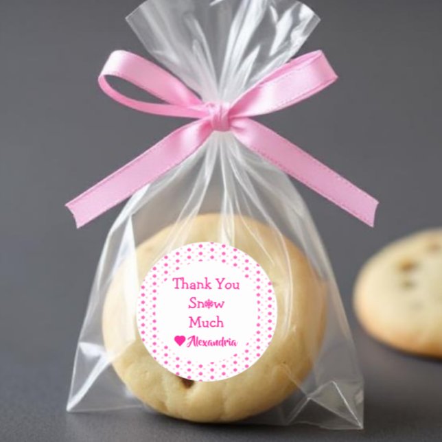 Pegatina Redonda Snowflake Gracias (Subido por el creador)