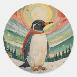 Pegatina Redonda Snowflake Soirée