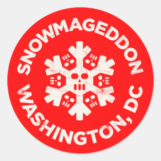 PEGATINA REDONDA SNOWMAGEDDON WASHINGTON, DC