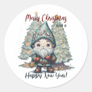 Pegatina Redonda Snowmen fiesta 2