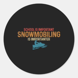Pegatina Redonda Snowmobile es importante motor Sled