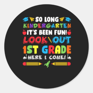 Pegatina Redonda So Long Kindergarten 1º grado