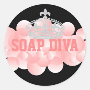 Pegatina Redonda Soap Diva Soap Maker Bubys