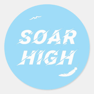 Pegatina Redonda Soar Alta Automotivación Afirmación Positiva de Am