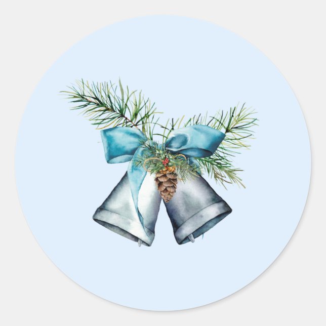 Pegatina Redonda Sobre "Cabina en la Nieve" coincidente (Anverso)