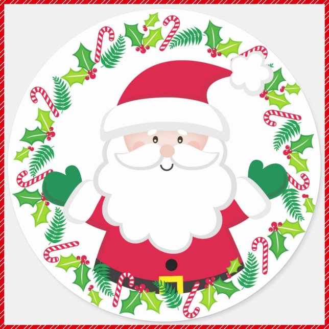 Pegatina Redonda Sobre de cortos de Santa Claus y Navidades (Subido por el creador)