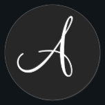 Pegatina Redonda Sobre de invitación de monograma personalizado<br><div class="desc">Sellos para sobres de Invitación a Boda de Monograma Personalizado Pegatinas para Invitaciones</div>