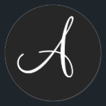 Pegatina Redonda Sobre de invitación de monograma personalizado<br><div class="desc">Sellos para sobres de Invitación a Boda de Monograma Personalizado Pegatinas para Invitaciones</div>