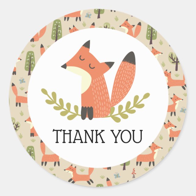 Pegatina Redonda Sobre el río y a través del bosque (Anverso)