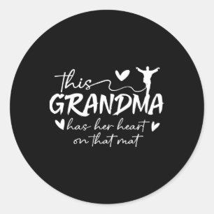 Pegatina Redonda Sobre ese Mat Karate Abuela Karate Abuela 1