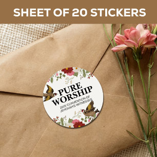Pegatina Redonda Sobre JW de la Convención Pure Worship 2025