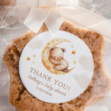 Sobre la luna oso bebé zapato gracias