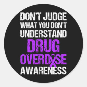 Pegatina Redonda Sobredosis Sensibilización Sobreviviente Guerrero