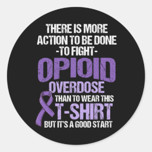 Pegatina Redonda Sobredosis Sensibilización Sobreviviente Guerrero 