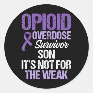 Pegatina Redonda Sobredosis Sensibilización Sobreviviente Guerrero 
