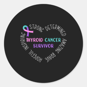 Pegatina Redonda Sobreviviente de cáncer 5