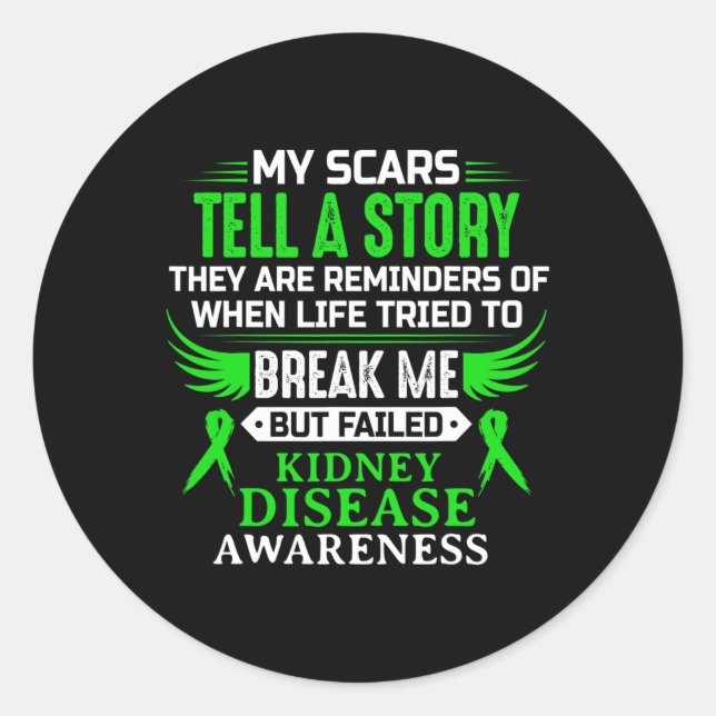 Pegatina Redonda Sobreviviente de conciencia de la enfermedad Cinta (Anverso)