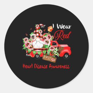 Pegatina Redonda Sobreviviente de Gnome Conciencia sobre la enferme